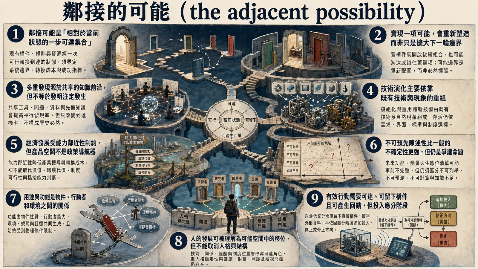 鄰接的可能（The Adjacent Possible）總覽圖