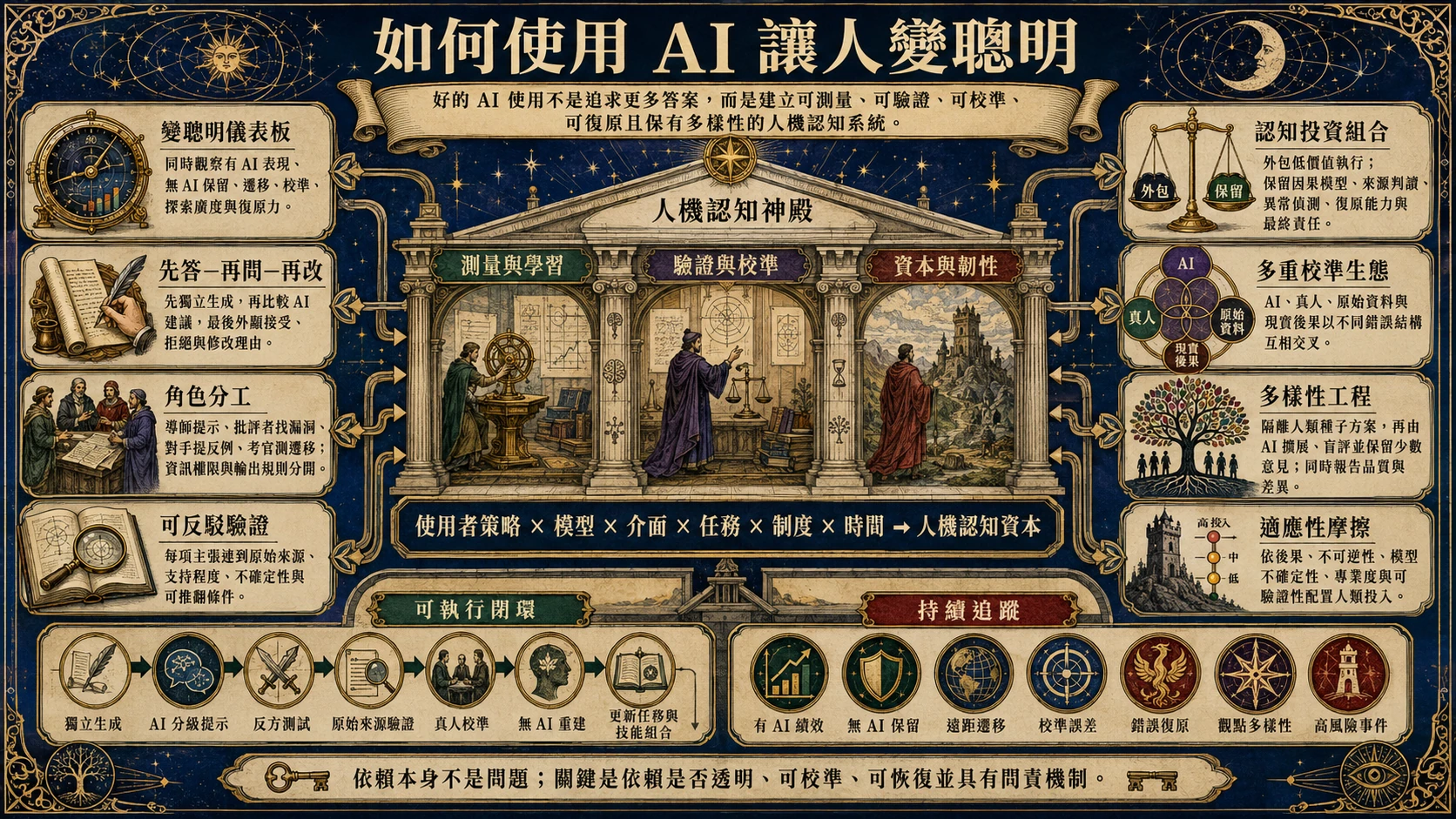 如何使用 AI 讓人變聰明總覽圖