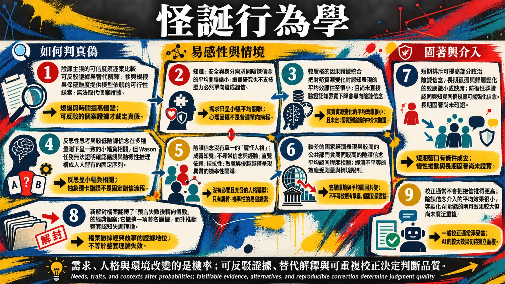 怪誕行為學：錯信與陰謀信念總覽圖