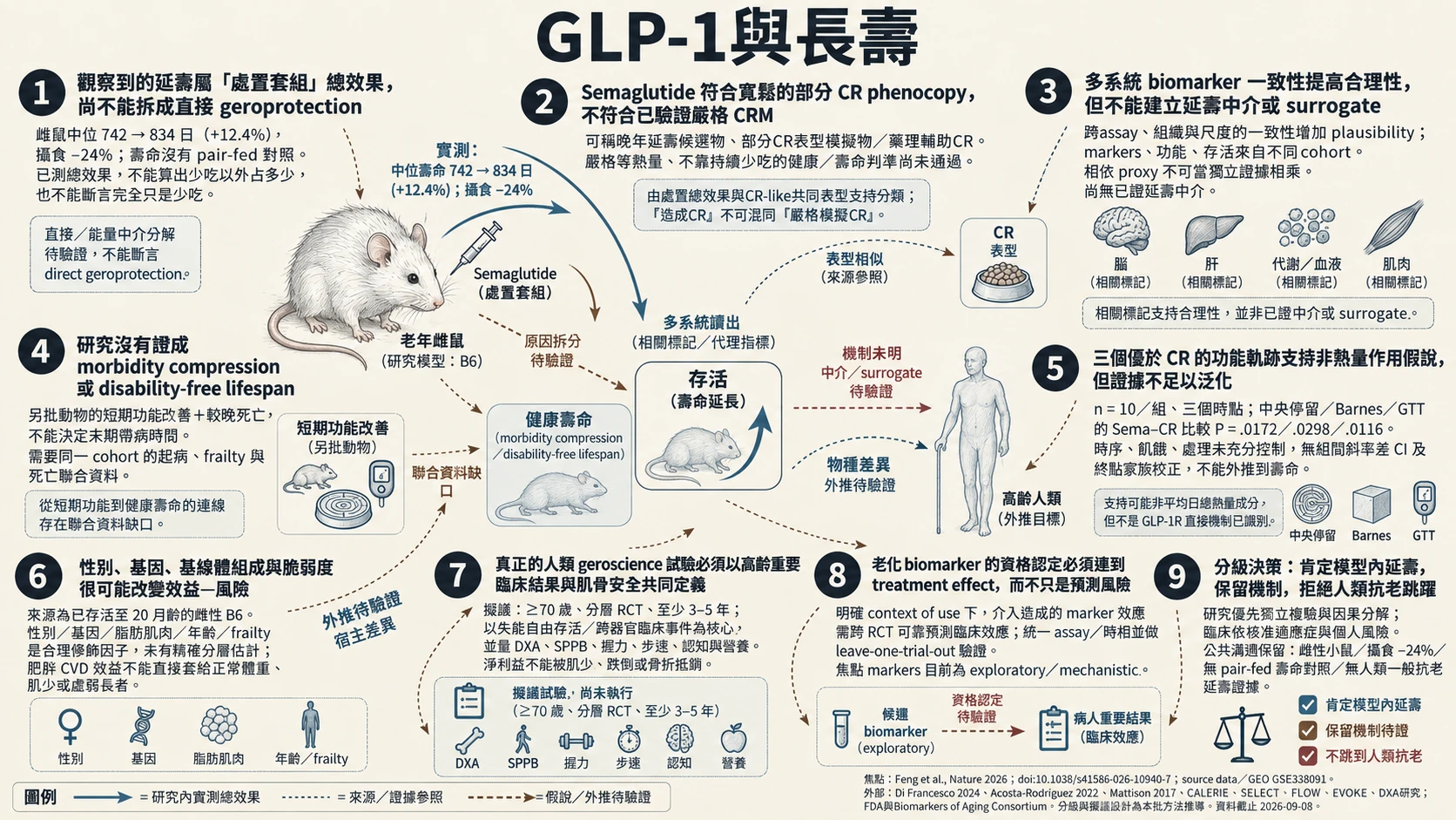 GLP-1 與長壽：老化介入框架與臨床外推邊界總覽
