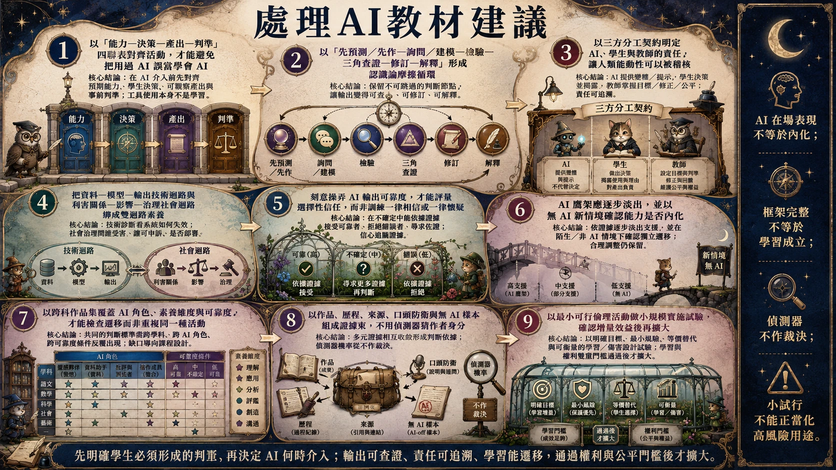 AI 教材設計：能力對齊、評量證據與課堂治理總覽